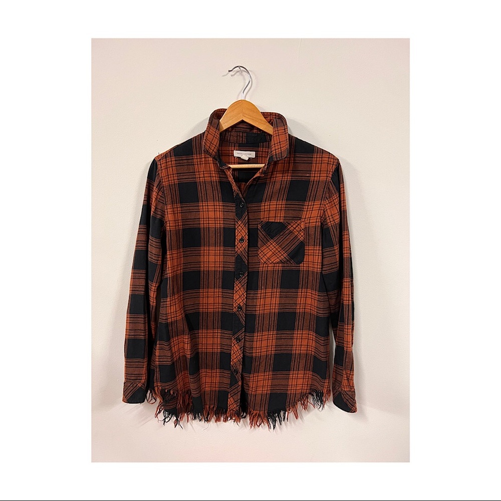 Beach Lunch Lounge Plaid Button Up Size M